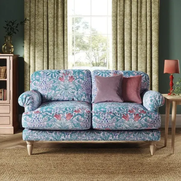 2-Seater Sofa with Scroll Arms - Peony, Velvet