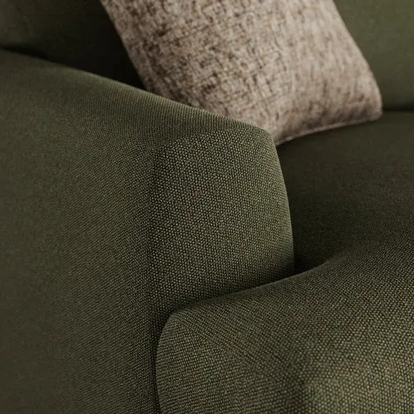 2-Seater Sofa with Square Arms - Forest, Boucle