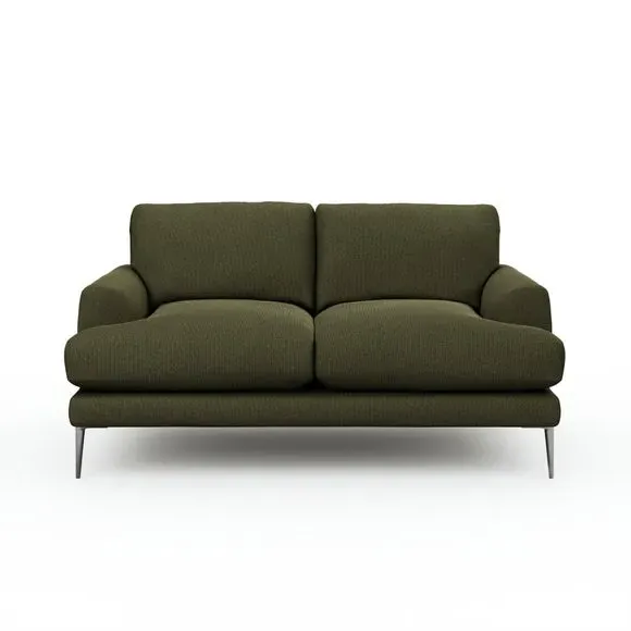 2-Seater Sofa with Square Arms - Forest, Boucle