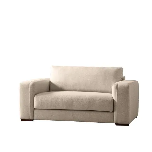 2-Seater Sofa with Square Arms - Natural Weave