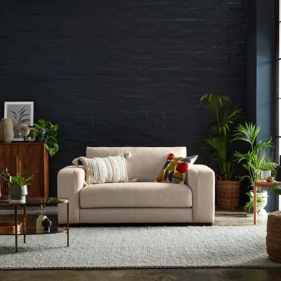 2-Seater Sofa with Square Arms - Natural Weave image