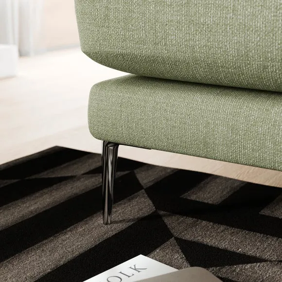 2-Seater Sofa with Square Arms - Sage, Fabric