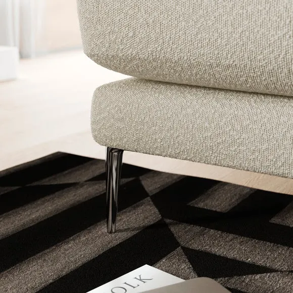 2-Seater Sofa with Square Arms - Sandstone, Boucle