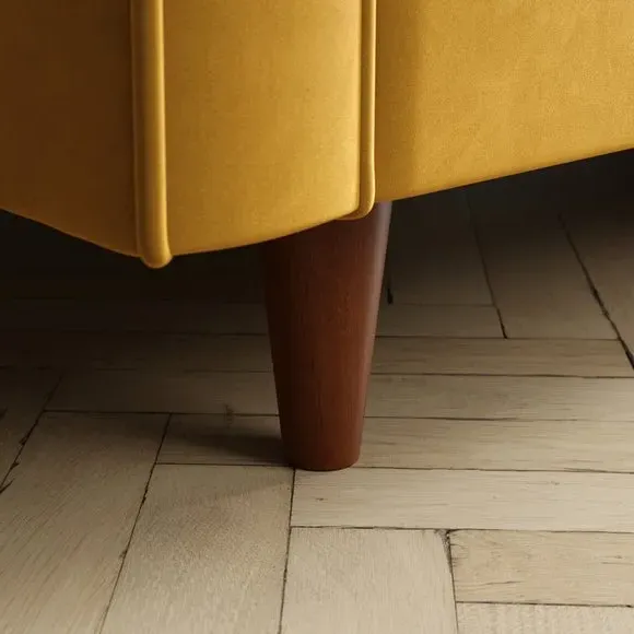 2-Seater Sofa - Yellow, Velvet