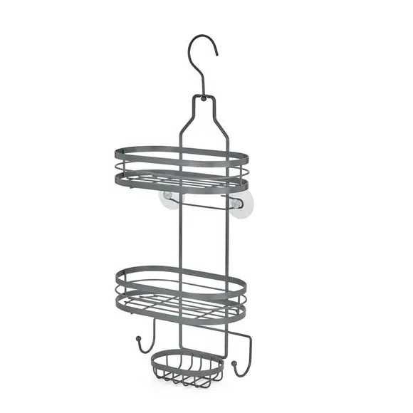 2-Tier Hanging Shower Caddy - Grey image