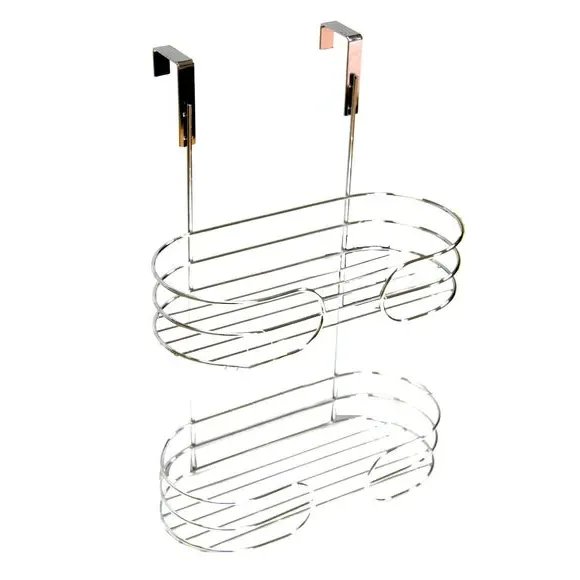 2-Tier Over Door Caddy - Silver, Metal image