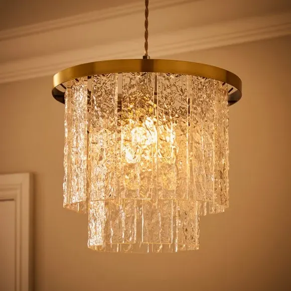 2-Tier Pendant Shade Easy Fit - Clear, Acrylic