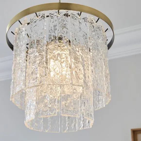 2-Tier Pendant Shade Easy Fit - Clear, Acrylic