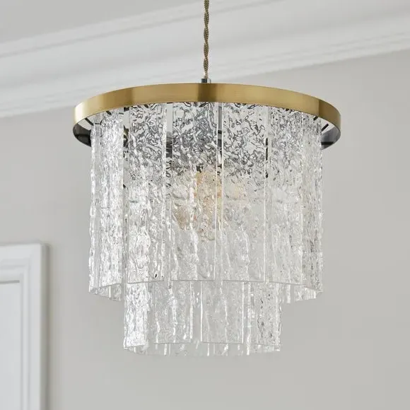 2-Tier Pendant Shade Easy Fit - Clear, Acrylic image
