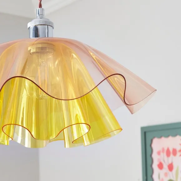 2-Tier Pendant Shade Easy Fit - Multicolor, Acrylic