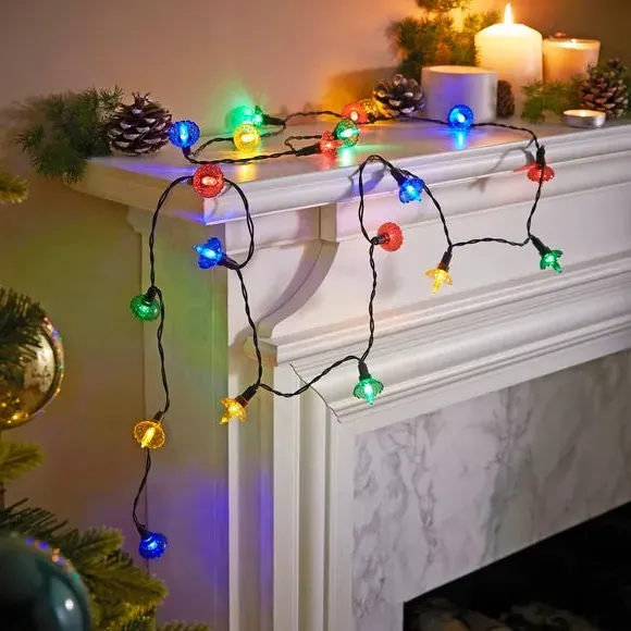 20 LED Flower String Lights - Multicolor image
