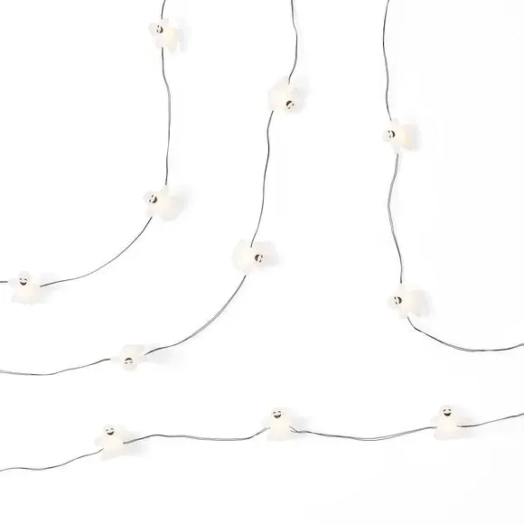20-LED Ghost String Lights - White, Battery