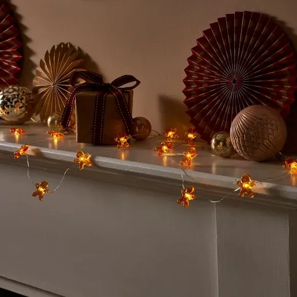 20 LED Gingerbread String Lights - Orange image