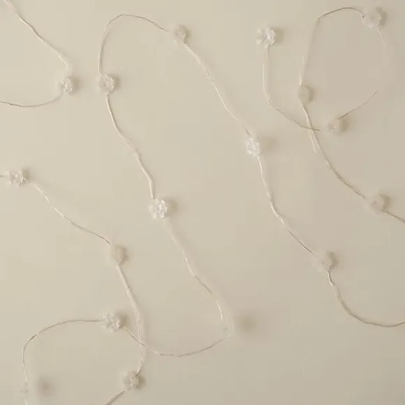 20 LED Snowflake String Lights - Warm White