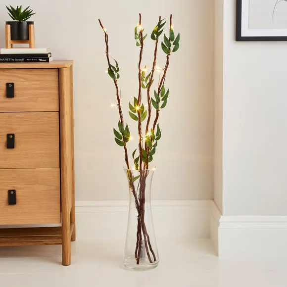 20 LED Twig Tree Light - Green, Artificial Leaf image