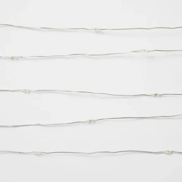 200 LED String Lights with Timer - Silver