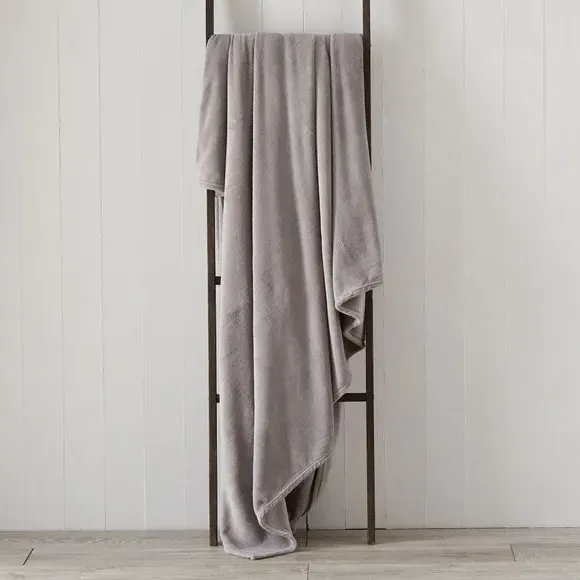 220cm Throw Blanket - Grey, Fleece image