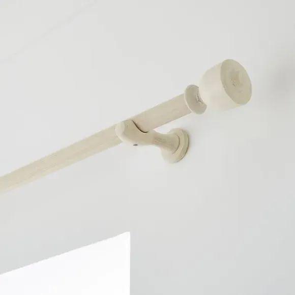 28mm Curtain Pole with Urn Finial - Grey, Wood