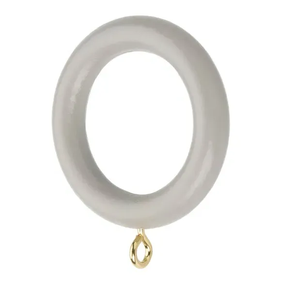 28mm Curtain Rings with Eyelet - Ash, Wood image