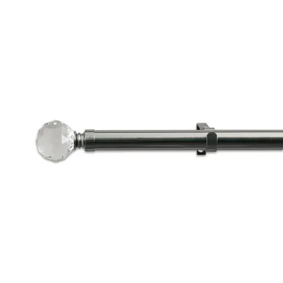 28mm Faceted Finials - Satin Steel, Metal image