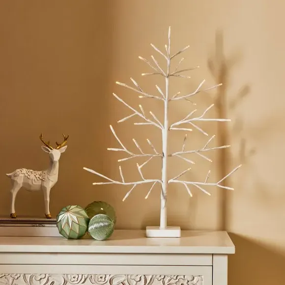 2ft LED Twig Tree - White image