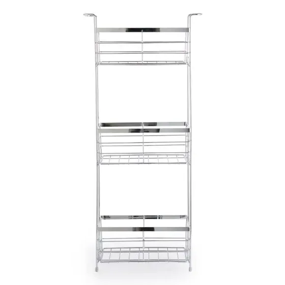 3-Compartment Storage Caddy - Silver, Chrome