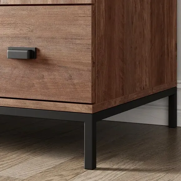 3-Door Wardrobe with Drawers - Pine, Oak Effect