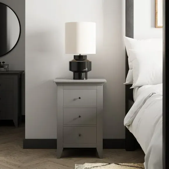 3-Drawer Bedside Table - Grey image