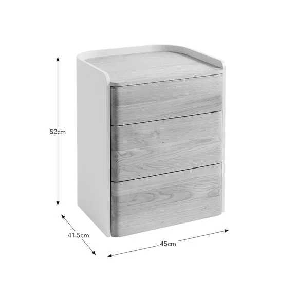 3-Drawer Bedside Table - Oak Effect