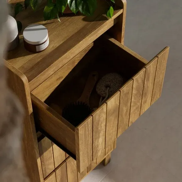 3-Drawer Cabinet - Mango Wood Effect