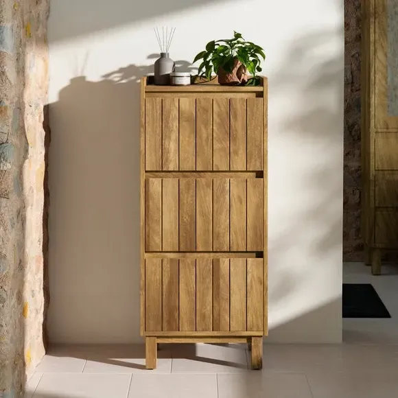 3-Drawer Cabinet - Mango Wood Effect