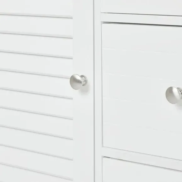 3-Drawer Cabinet Unit with Shelf - White, MDF