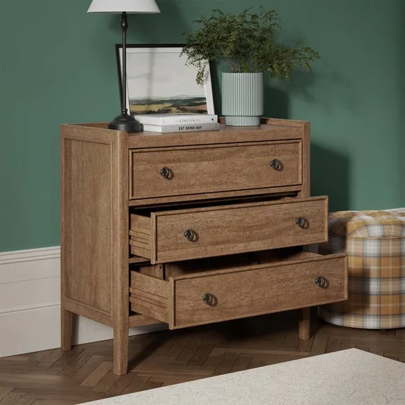 3-Drawer Chest - Natural, Mango Wood