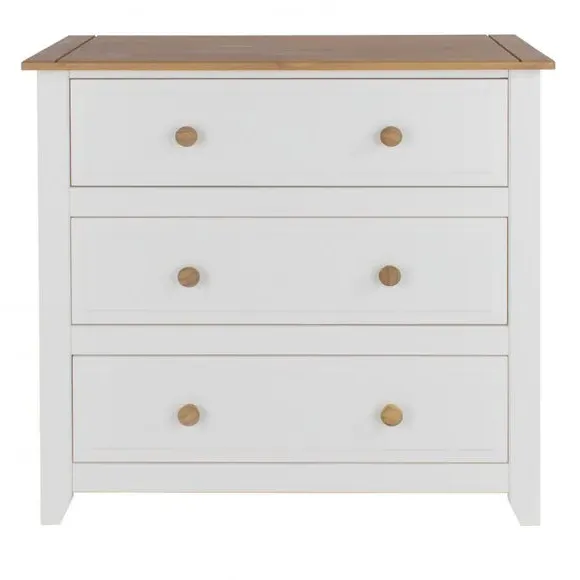 3-Drawer Chest - White, Pine