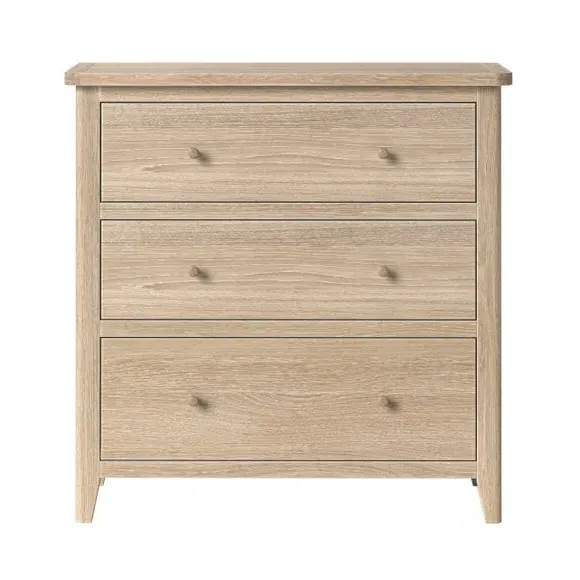 3-Drawer Chest with Handles - Oak, Pine