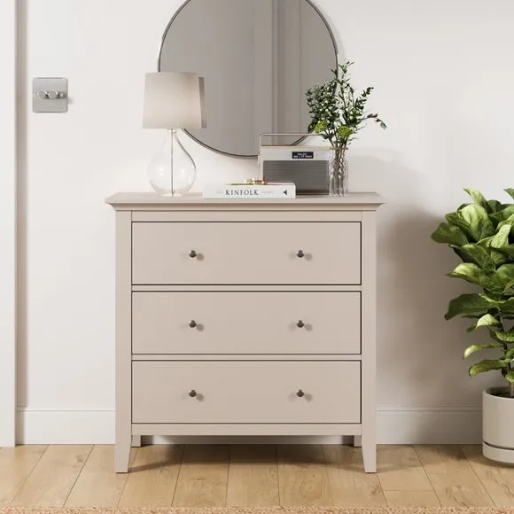 3-Drawer Chest with Metal Handles - Natural image