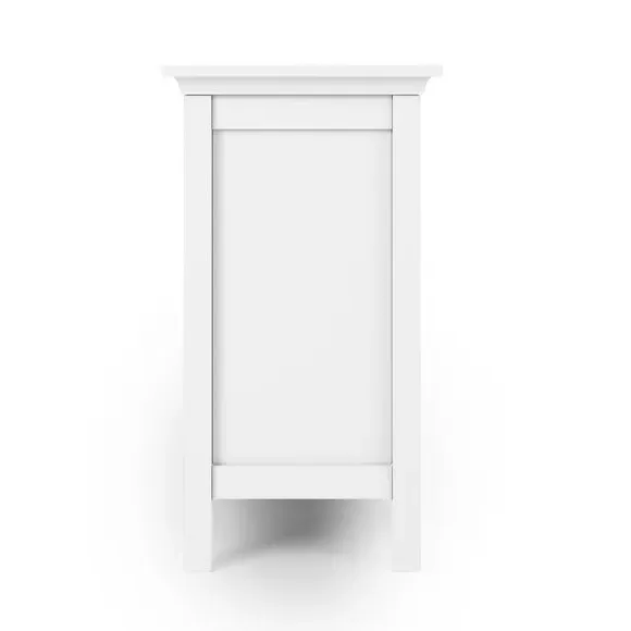 3-Drawer Chest with Metal Handles - White