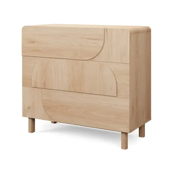 3-Drawer Chest with Metal Runners - Light Oak