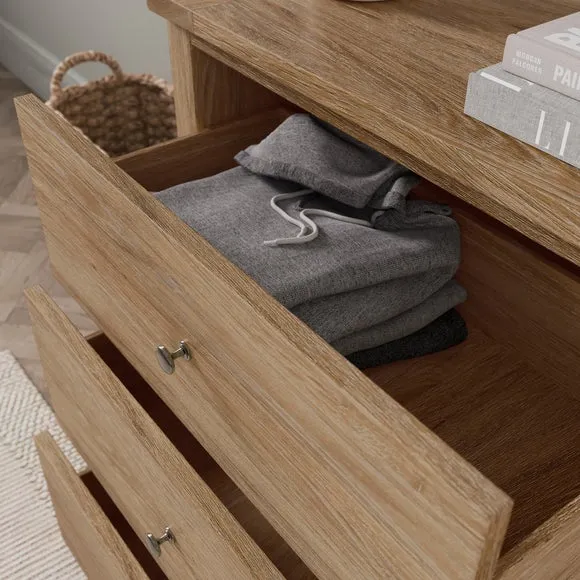 3-Drawer Chest with Metal Runners - Oak
