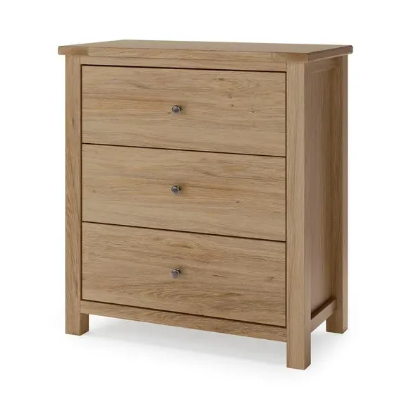 3-Drawer Chest with Metal Runners - Oak