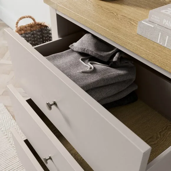 3-Drawer Chest with Metal Runners - Stone