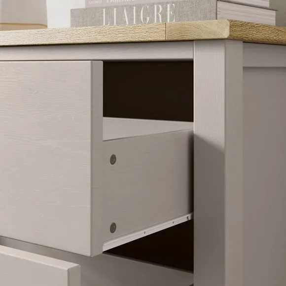 3-Drawer Chest with Metal Runners - Stone