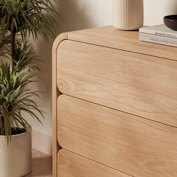 3-Drawer Chest with Storage - Light Oak, Wood