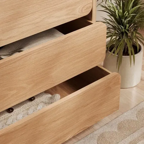 3-Drawer Chest with Storage - Light Oak, Wood