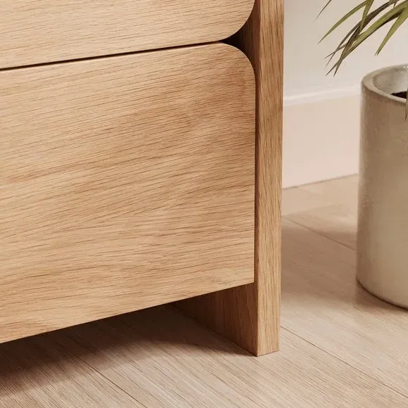 3-Drawer Chest with Storage - Light Oak, Wood