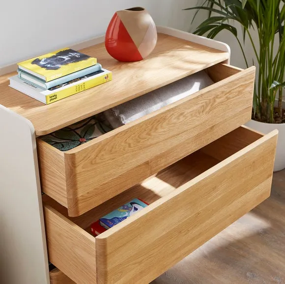 3-Drawer Chest with Storage - Oak Effect