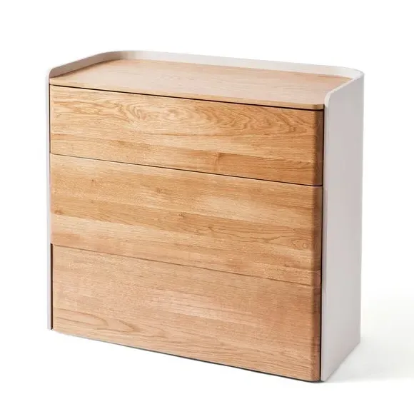 3-Drawer Chest with Storage - Oak Effect