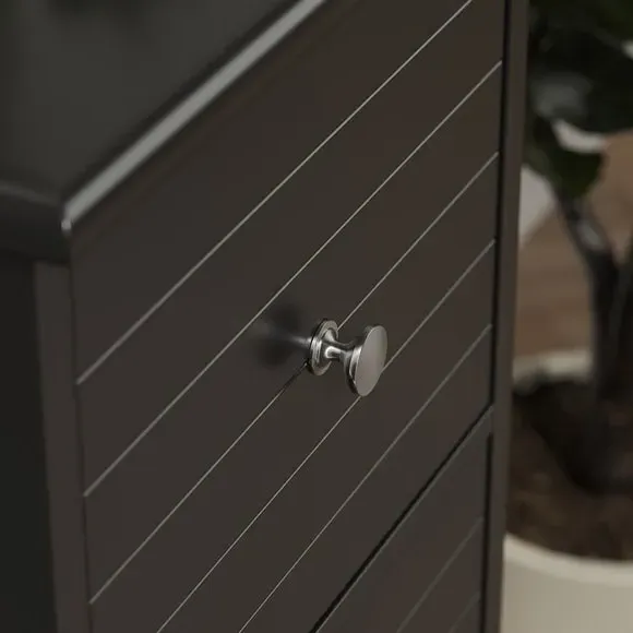 3-Drawer Storage Unit - Black, MDF