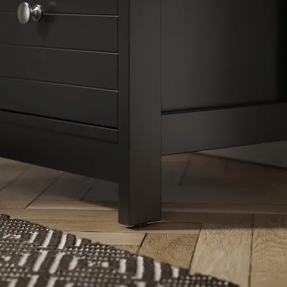 3-Drawer Storage Unit - Black, MDF