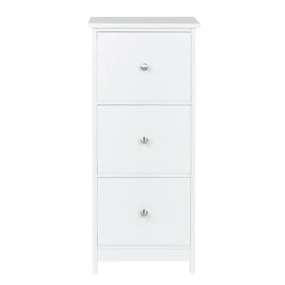 3-Drawer Storage Unit - White, MDF
